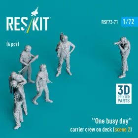   Reskit - One busy day carrier crew on deck (scene 2) (6 pcs) (3D Printed) figura makett