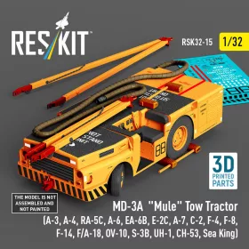   Reskit - MD-3A Mule Tow Tractor (A-3 A-4 RA-5C A-6 EA-6B E-2C A-7 C-2 F-4 F-8 F-14 F/A-18 OV-10 S-3B UH-1 CH-53 Sea King) (3D Printed model kit)