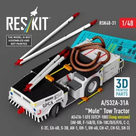   Reskit - A/S32A-31A Mule Tow Tractor AS47A-1 GTE (GTCP-100) (long version) (AV-8B F-14B/D F/A-18C/D/E/F/G C-2 E-2? EA-6B S-3B AH-1 UH-1 UH-60 CH-47 CH-53 SH-3) (3D Printed model kit)