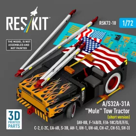   Reskit - A/S32A-31A Mule Tow Tractor (short version) (AV-8B F-14B/D F/A-18C/D/E/F/G C-2 E-2? EA-6B S-3B AH-1 UH-1 UH-60 CH-47 CH-53 SH-3) (3D Printed model kit)