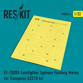   Reskit - EF-2000A Eurofighter Typhoon Pre-cut painting masks for Trumpeter 02278 kit (1/32)