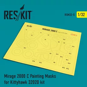   Reskit - Mirage 2000C Pre-cut painting masks for KittyHawk 32020 kit (1/32)