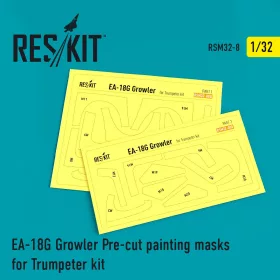   Reskit - EA-18G  Growler  Pre-cut painting masks for Trumpeter kit (1/32)