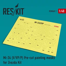   Reskit - Mi-24 (V,VP,P) Pre-cut painting masks for Zvezda kit