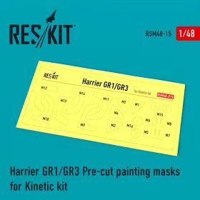   Reskit - Harrier GR1/GR3 Pre-cut painting masks for Kinetic kit (1/48)