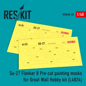 Reskit - Su-27 Pre-cut painting masks for GWH L4824 kit
