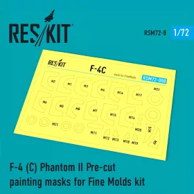   Reskit - F-4C  Phantom II  Pre-cut painting masks for FineMolds kit  (1/72)