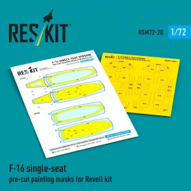 Reskit - F-16 single-seat pre-cut painting masks for Revell