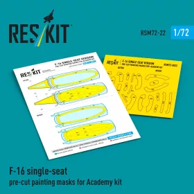 Reskit - F-16 single-seat pre-cut painting masks for Academy