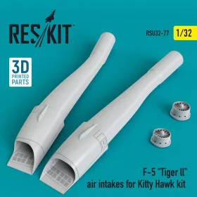   Reskit - F-5 Tiger ll air intakes for Kitty Hawk kit (3D Printed)