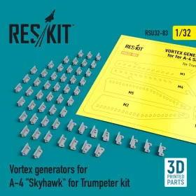   Reskit - Vortex generators for A-4  Skyhawk  for Trumpeter kit (3D Printed) (1/32)