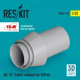 Reskit - AH-1G Cobra exhaust for ICM kit (3D Printed)