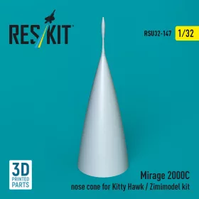   Reskit - Mirage 2000C nose cone for Kitty Hawk / Zimimodel kit (3D Printed)