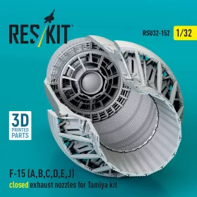   Reskit - F?15 Eagle/Strike Eagle (A,B,C,D,E early,J) F100-PW-220 closed exhaust nozzles for Tamiya kit (3D Printed)