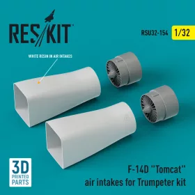   Reskit - F-14D Tomcat air intakes for Trumpeter kit (3D Printed)