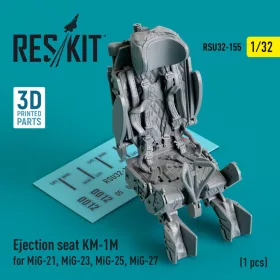   Reskit - Ejection seat KM-1M for MiG-21, MiG-23, MiG-25, MiG-27 (1 pcs) (3D Printed) (1/32)