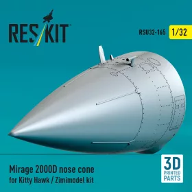   Reskit - Mirage 2000D nose cone for Kitty Hawk / Zimimodel kit (3D Printed)