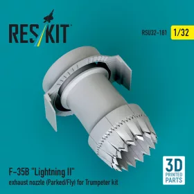   Reskit - F-35B Lightning II exhaust nozzle (Parked/Fly) for Trumpeter kit (3D printed)