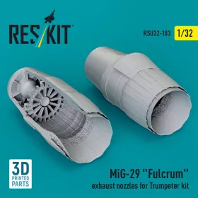   Reskit - MiG-29 Fulcrum exhaust nozzles for Trumpeter kit (3D Printed)