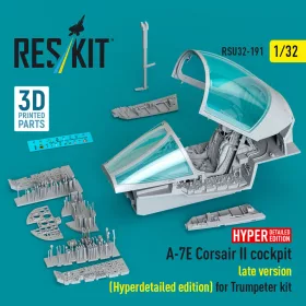   Reskit - A-7E Corsair II late cockpit (Hyperdetailed edition) for Trumpeter kit (3D Printed)