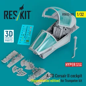   Reskit - A-7D Corsair II cockpit (Hyperdetailed edition) for Trumpeter kit (3D Printed)