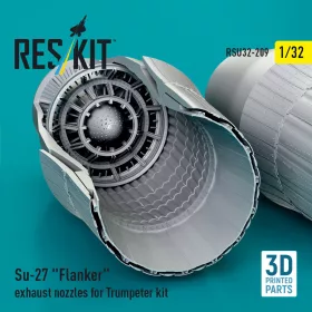   Reskit - Su-27 Flanker exhaust nozzles for Trumpeter kit (3D Printed)