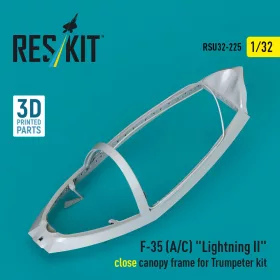   Reskit - F-35 (A/C) Lightning II close canopy frame for Trumpeter kit (3D Printed)