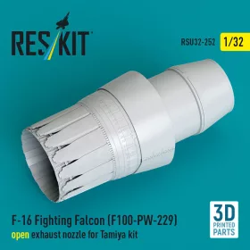   Reskit - F-16 Fighting Falcon (F100-PW-229) open exhaust nozzle for Tamiya kit (3D Printed)