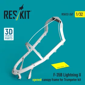   Reskit - F-35B Lightning II opened canopy frame (3D Printed) for Trumpeter