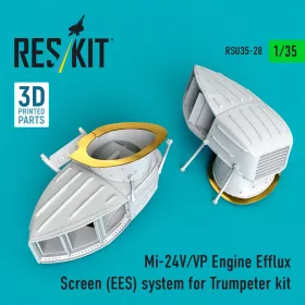   Reskit - Mi-24 (V,VP) Engine Efflux Screen (EES) system for Trumpeter kit (3D Printed)