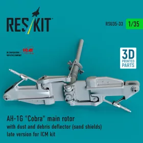   Reskit - AH-1G Cobra main rotor with dust and debris deflector (sand shields) late version for ICM kit (3D Printed)