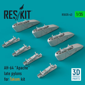 Reskit - AH-64 "Apache" late pylons for Takom kit (3D Printed) (1/35)