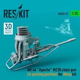   Reskit - AH-64  Apache  M230 chain gun (in parking position) for Meng kit (3D Printed) (1/35)