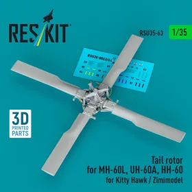   Reskit - Tail rotor for MH-60L UH-60A HH-60 for Kitty Hawk / Zimimodel (3D Printed)