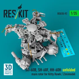  Reskit - SH-60B SH-60F HH-60H unfolded main rotor for Kitty Hawk / Zimimodel (3D Printed)