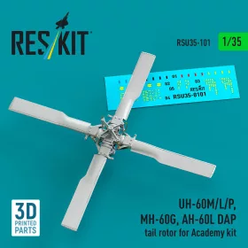   Reskit - UH-60M/L/P MH-60G AH-60L DAP tail rotor (3D Printed) for Academy