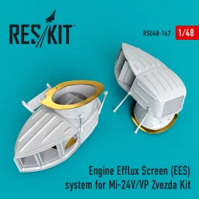   Reskit - Engine Efflux Screen (EES) system for Mi-24V/VP for Zvezda kit (1/48)