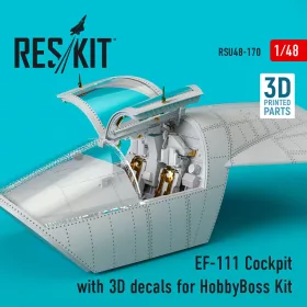   Reskit - EF-111 Cockpit with 3D decals for HobbyBoss kit (3D Printed)