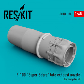 Reskit - F-100 "Super Sabre" late exhaust nozzle for Trumpeter kit (1/48)