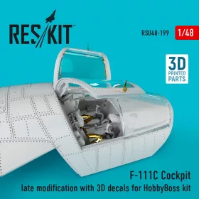   Reskit - F-111C Cockpit late modification with 3D decals for HobbyBoss kit (3D Printed)