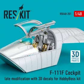   Reskit - F-111F Cockpit late modification with 3D decals for HobbyBoss kit (3D Printed)