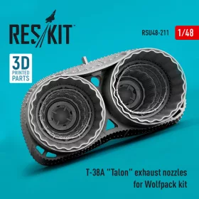   Reskit - T-38A  Talon  exhaust nozzles for Wolfpack kit (3D Printed) (1/48)
