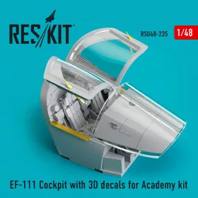   Reskit - EF-111 Cockpit with 3D decals for Academy kit (1/48)
