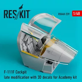   Reskit - F-111F Cockpit late modification with 3D decals for Academy kit (1/48)