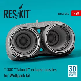   Reskit - T-38C  Talon ll  exhaust nozzles for Wolfpack kit (3D Printed) (1/48)