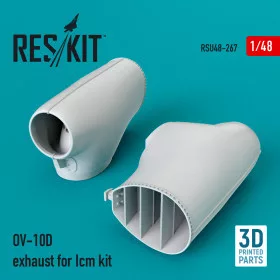 Reskit - OV-10D exhaust for Icm kit (3D Printed) (1/48)