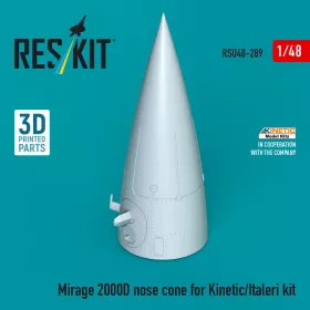   Reskit - Mirage 2000D nose cone for Kinetic/Italeri kit (3D Printed)
