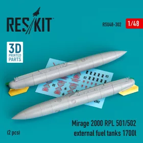   Reskit - Mirage 2000 RPL external fuel tanks 1700lt (2 pcs) (3D Printed)