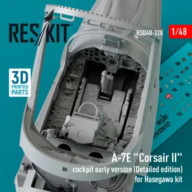   Reskit - A-7E Corsair II cockpit early version (Detailed edition) for Hasegawa kit (3D Printed)
