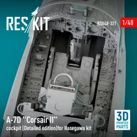   Reskit - A-7D Corsair II cockpit (Detailed edition) for Hasegawa kit (3D Printed)